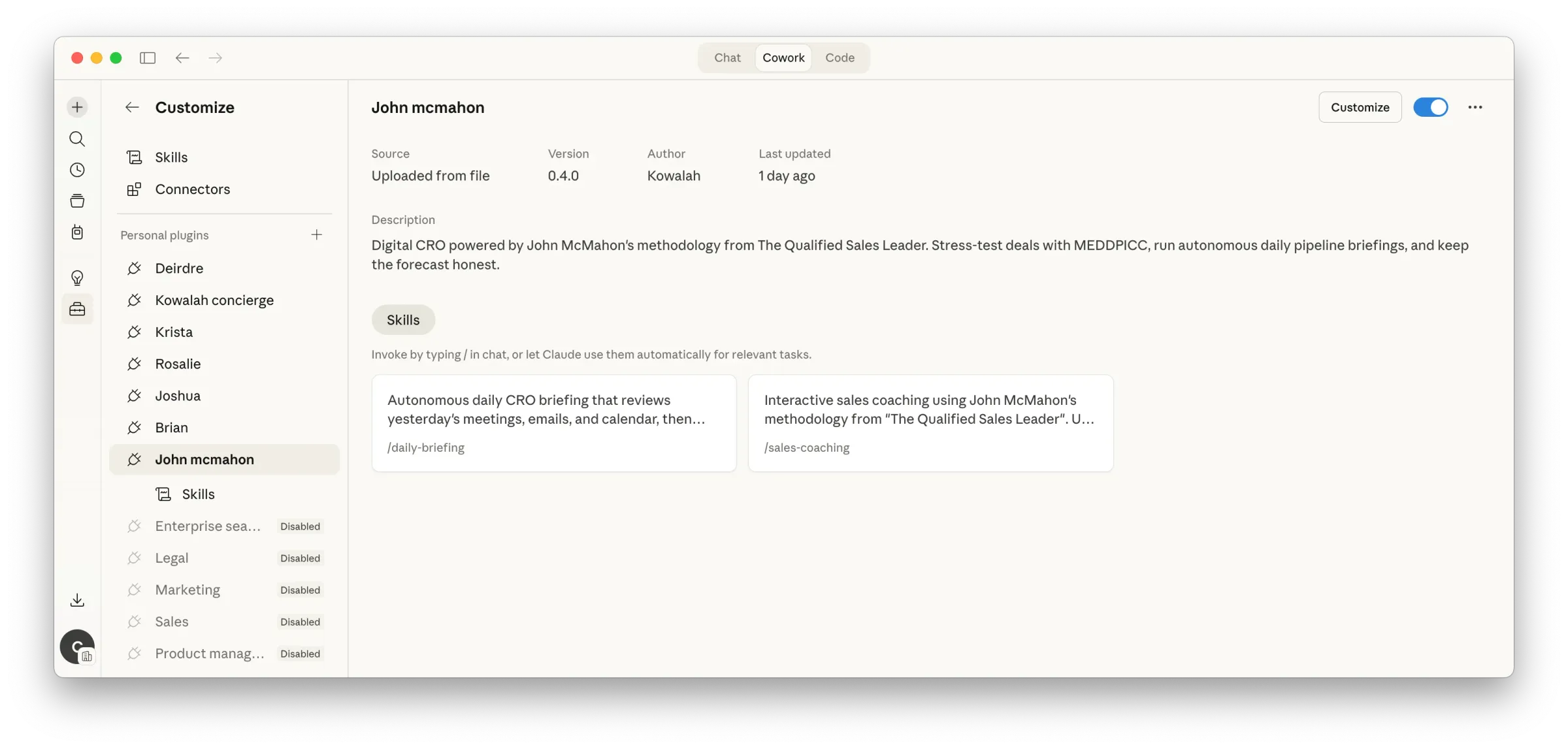 McMahon — Sales Coach