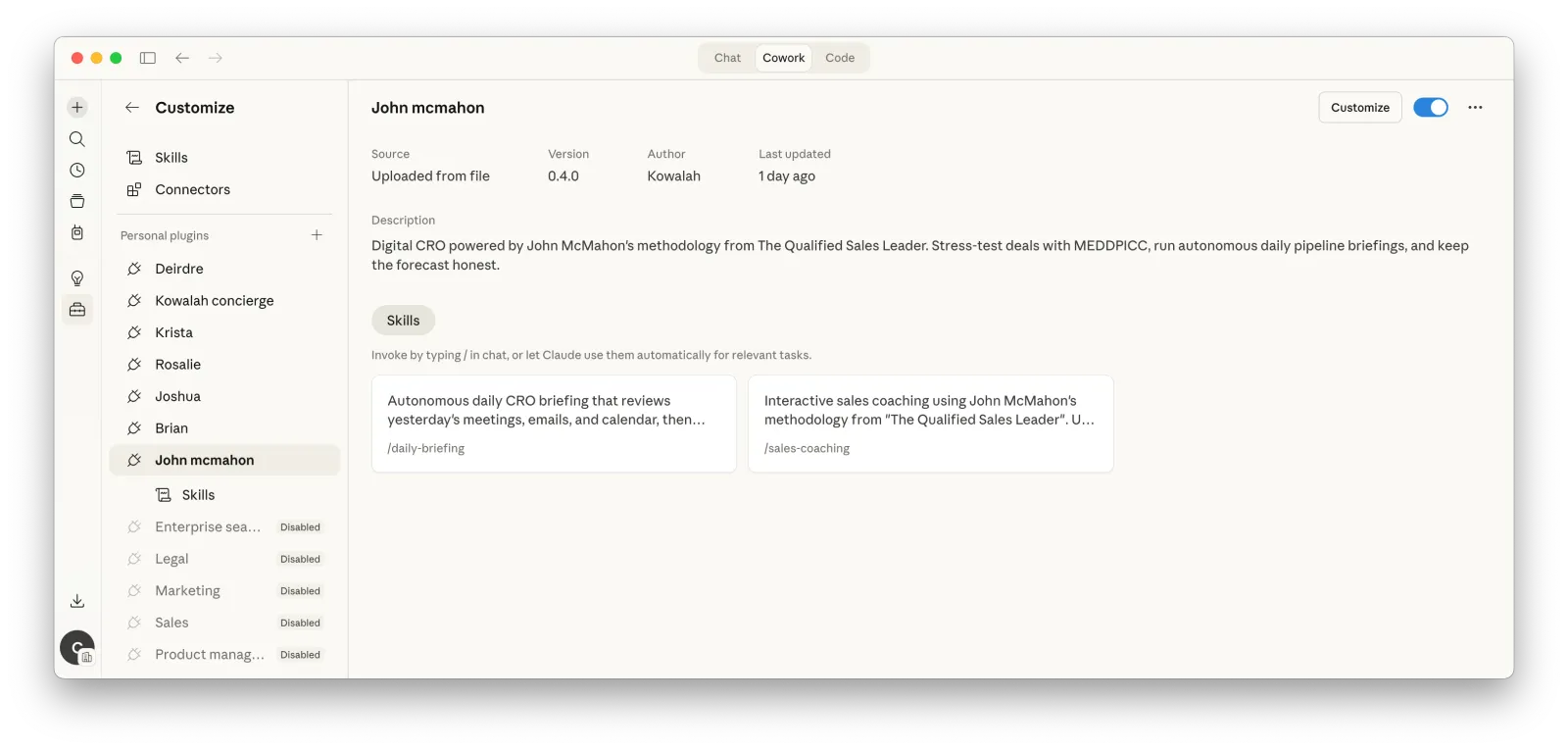 McMahon in Claude Cowork