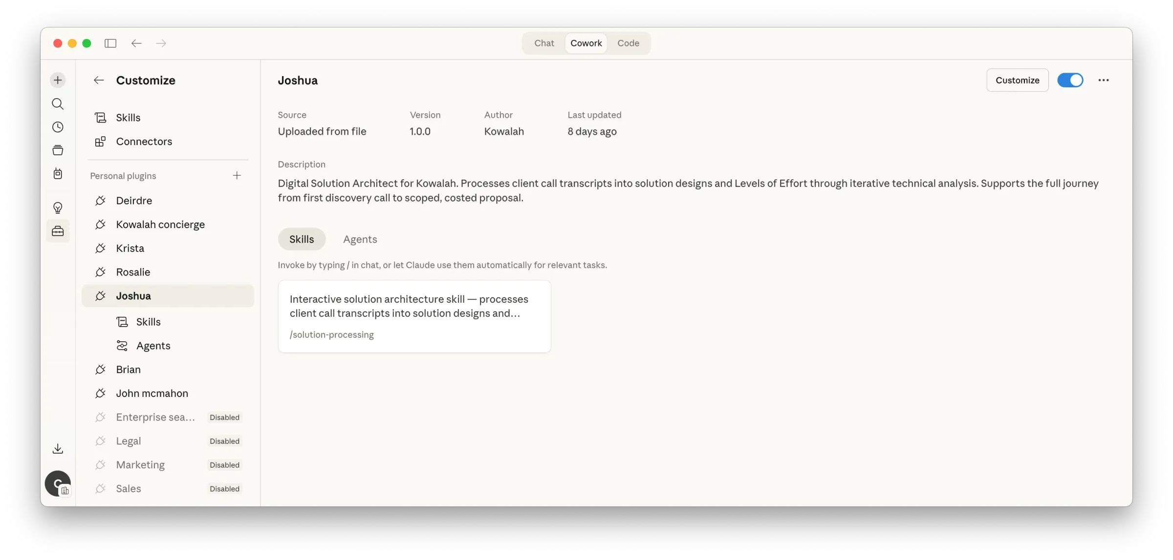 Joshua — Solution Architect