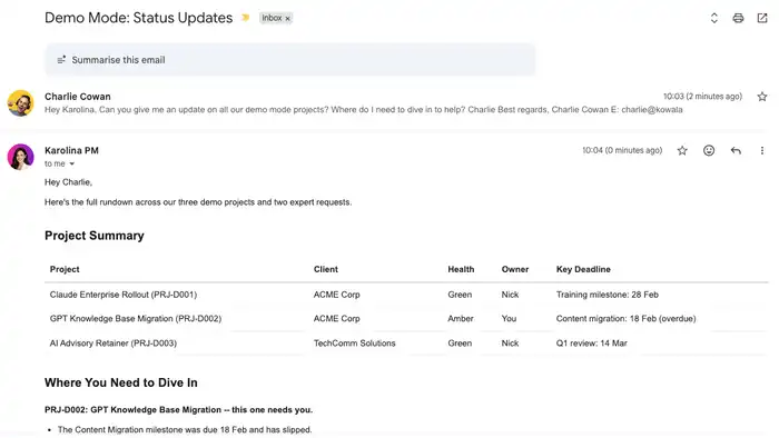 She Replies to Your Emails