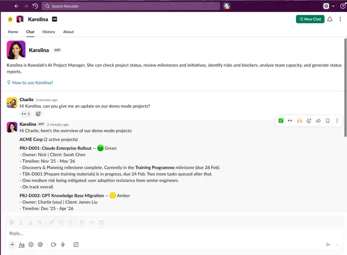 She Messages You in Slack
