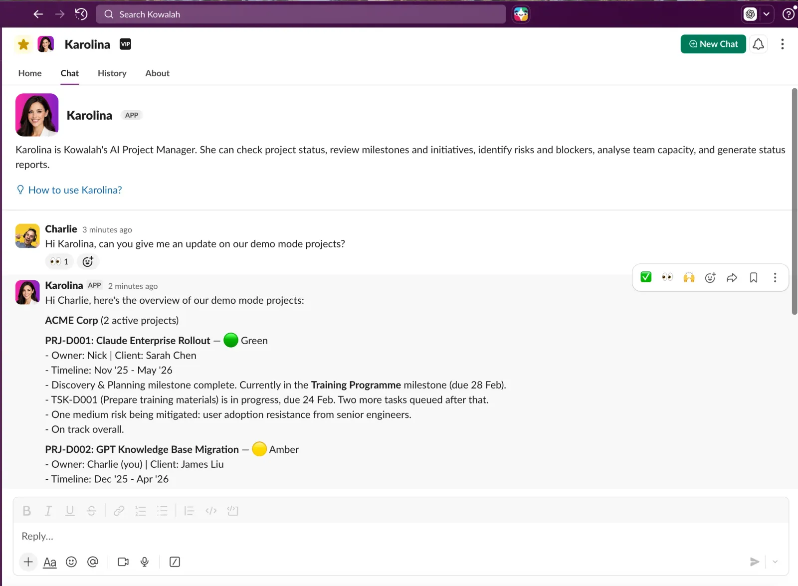 She Messages You in Slack